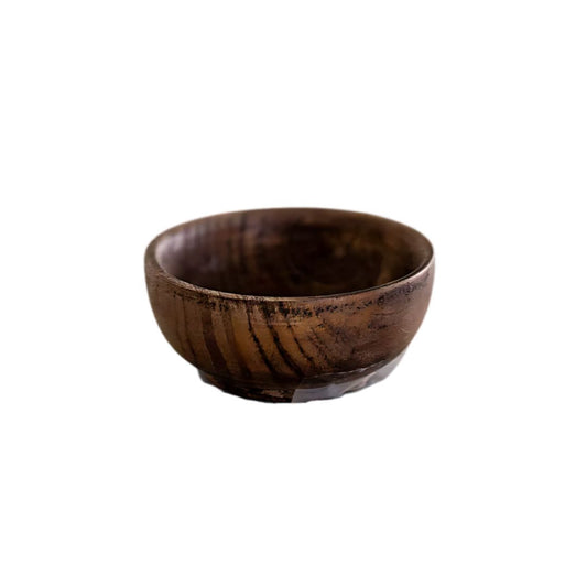 Raw Dark Wood Dish Objects & Accents