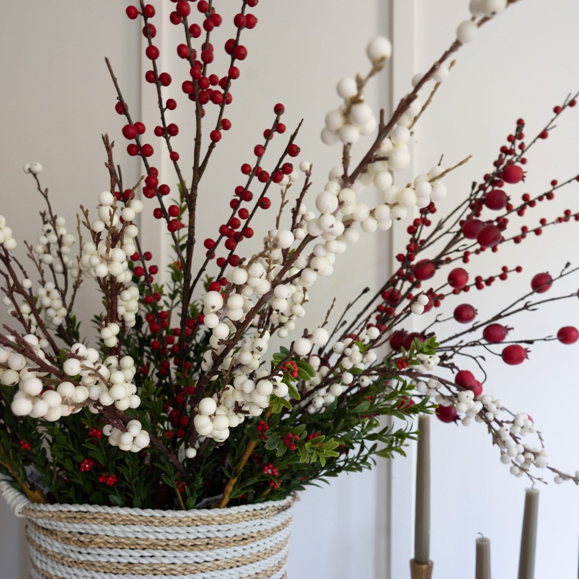 Red Berry Branch - 47" Greenery