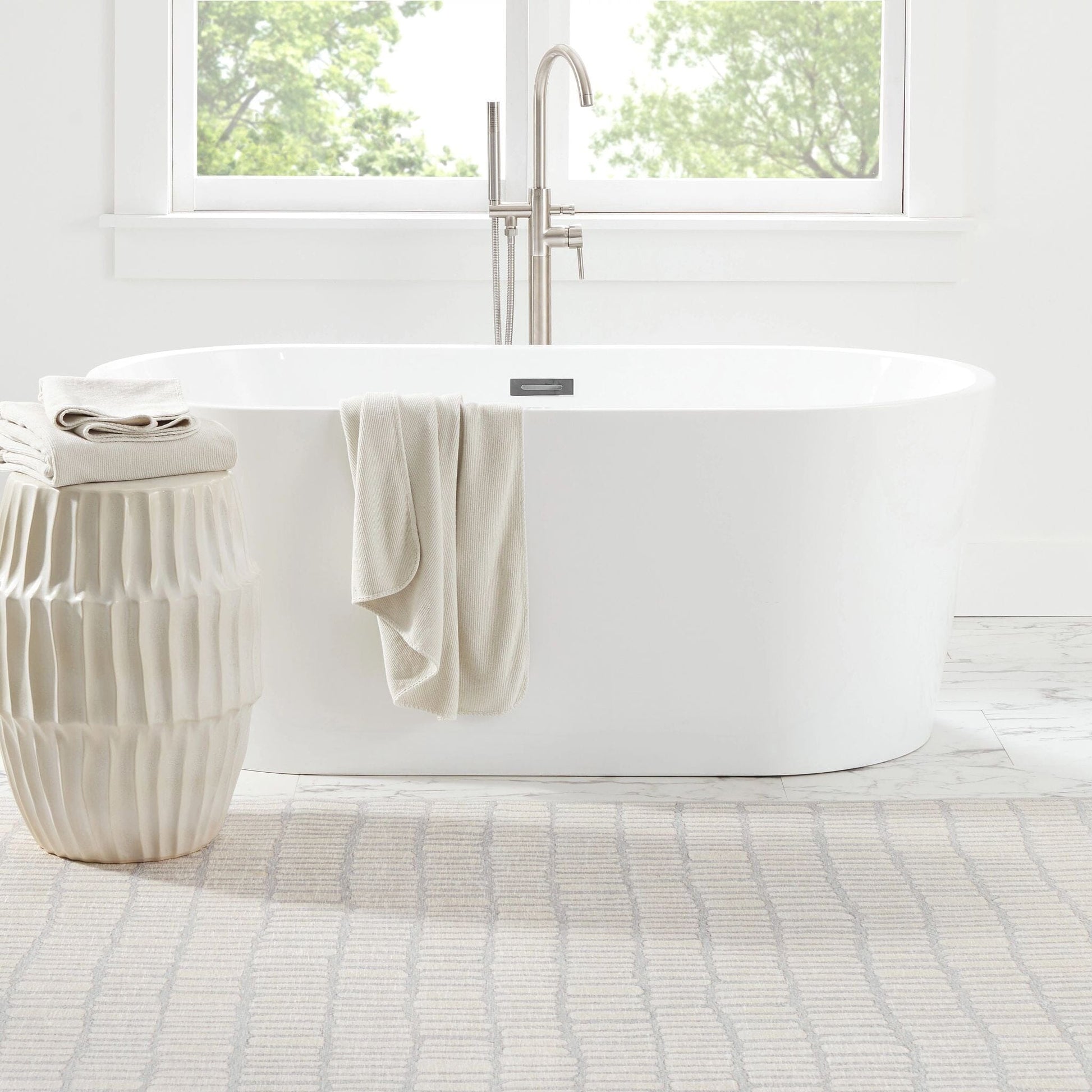 Roark Ivory Machine Washable Rug Machine Washable Rug