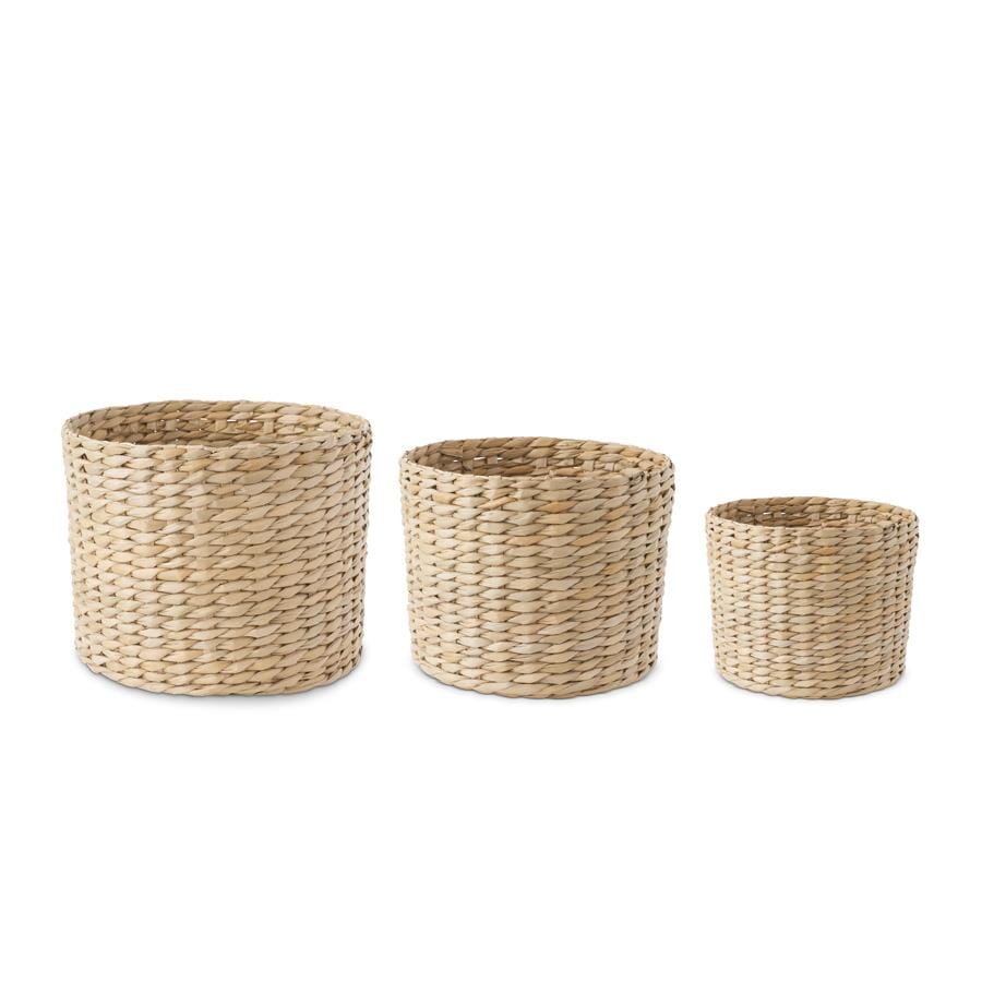 Round Woven Wheat Baskets Baskets & Trays 