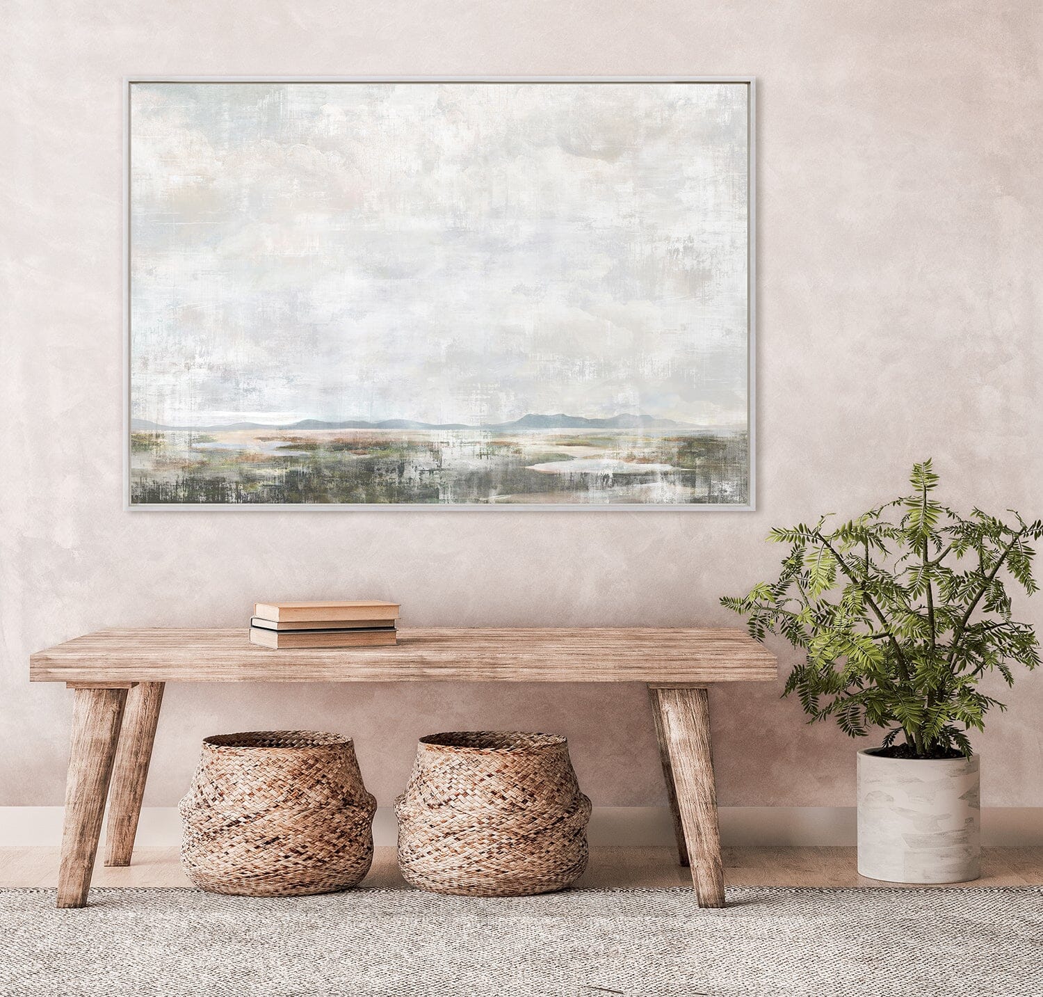 Salt Marsh I- Framed Canvas Framed Art