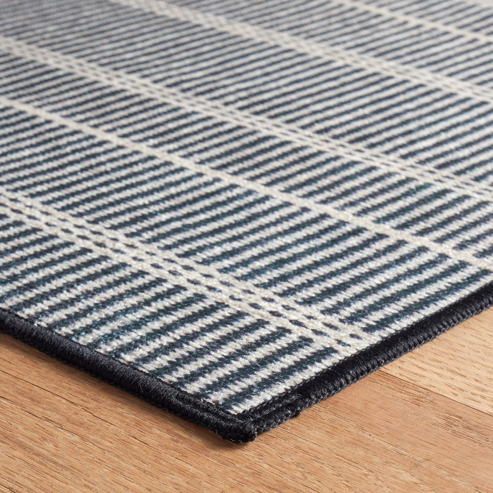 Samson Black Machine Washable Rug Machine Washable Rug