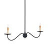 Saxon Black Linear Chandelier Chandeliers