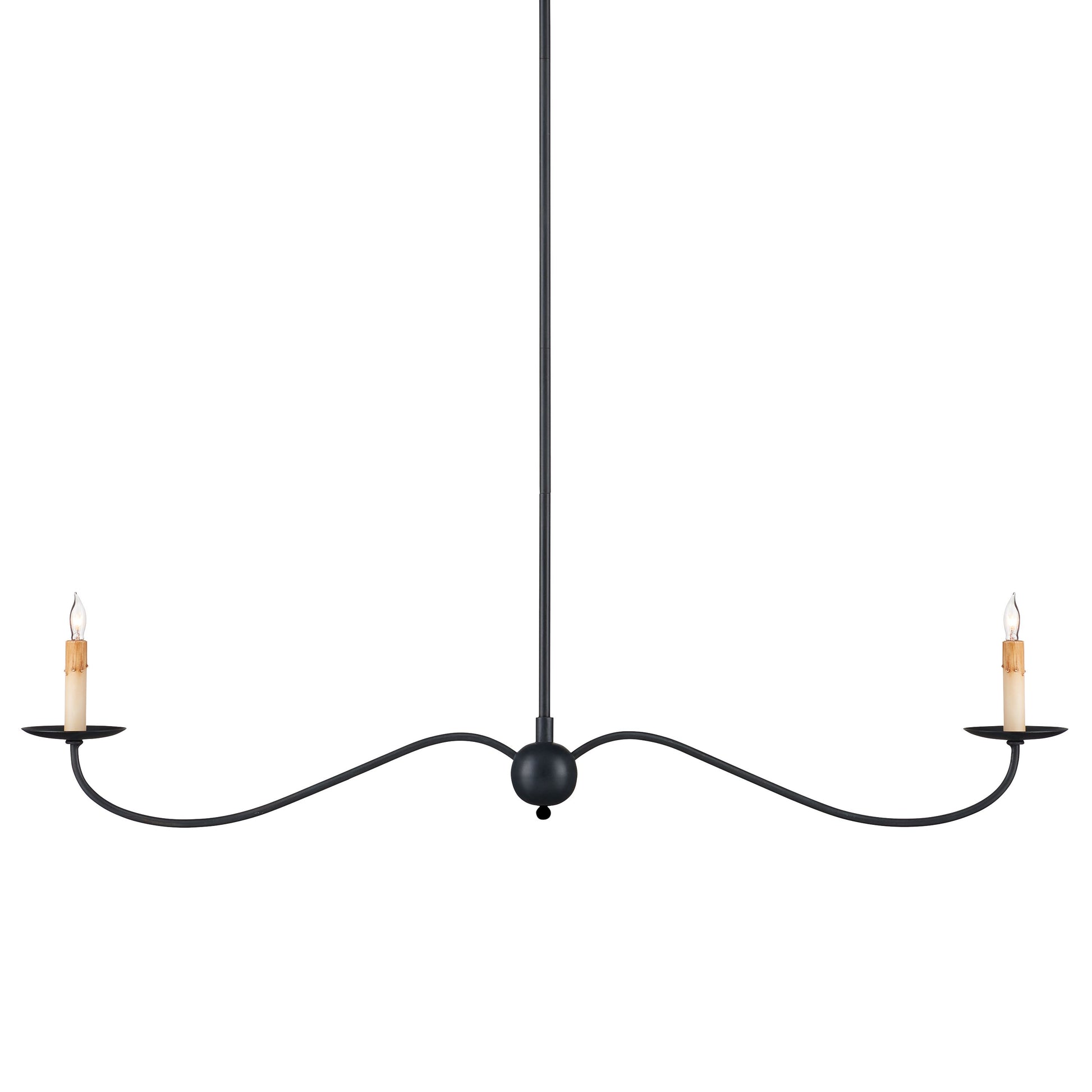 Saxon Black Linear Chandelier Chandeliers