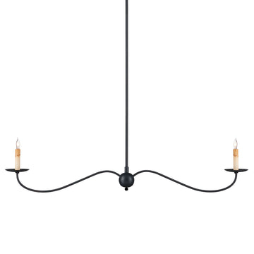 Saxon Black Linear Chandelier Chandeliers