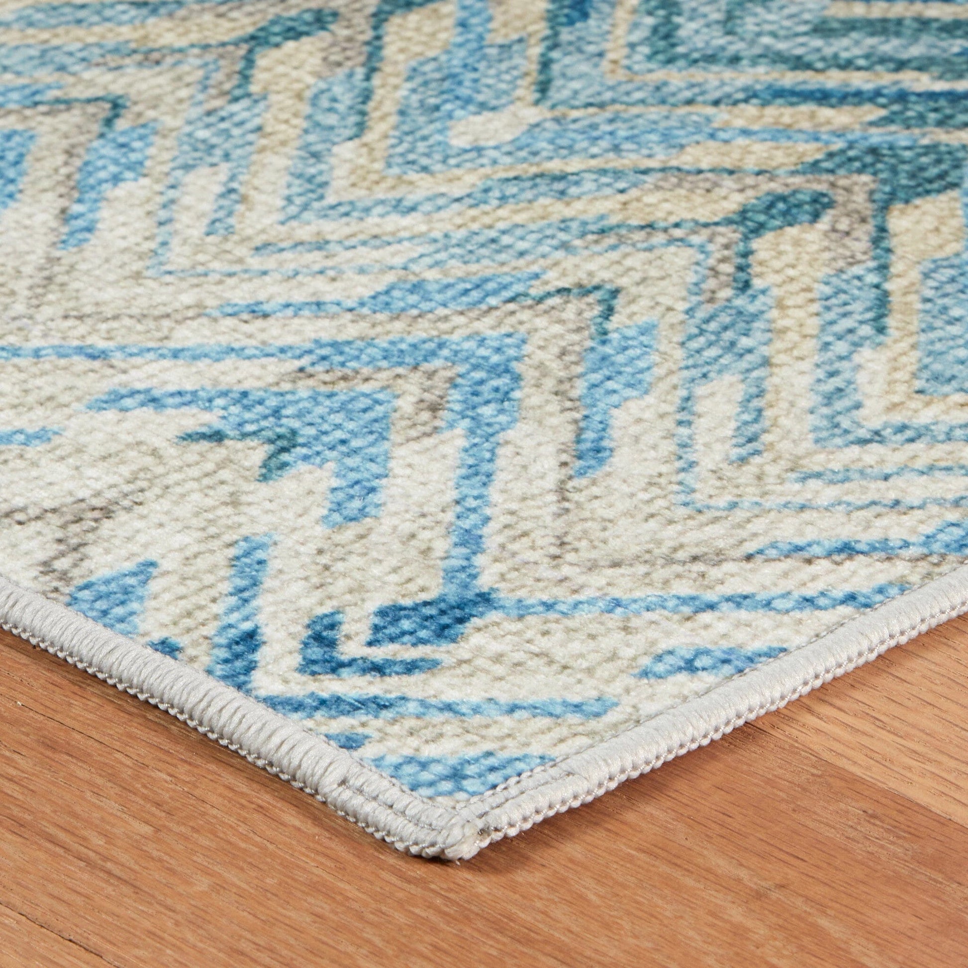 Seneca Blue Machine Washable Rug Rugs