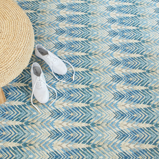 Seneca Blue Machine Washable Rug Rugs