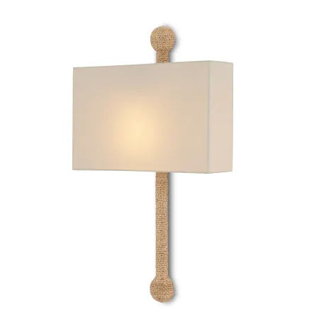 Senegal Wall Sconce, White Shade Wall Sconces 