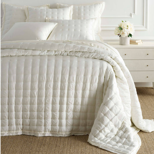 Silken Solid Ivory Puff