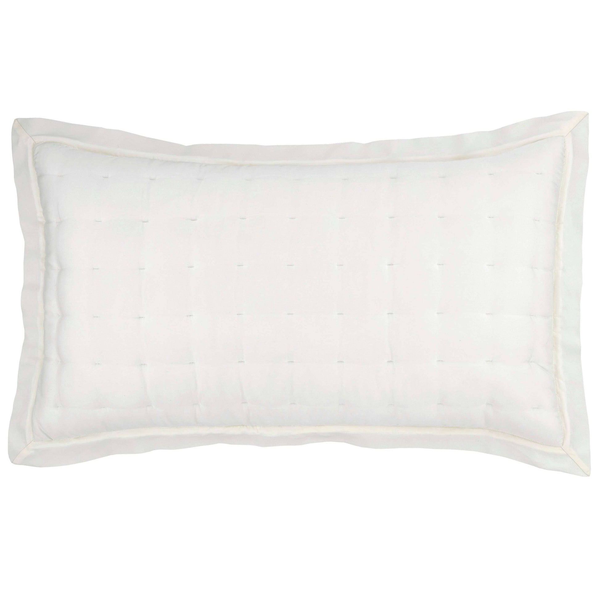 Silken Solid Ivory Puff Sham Shams & Pillowcases