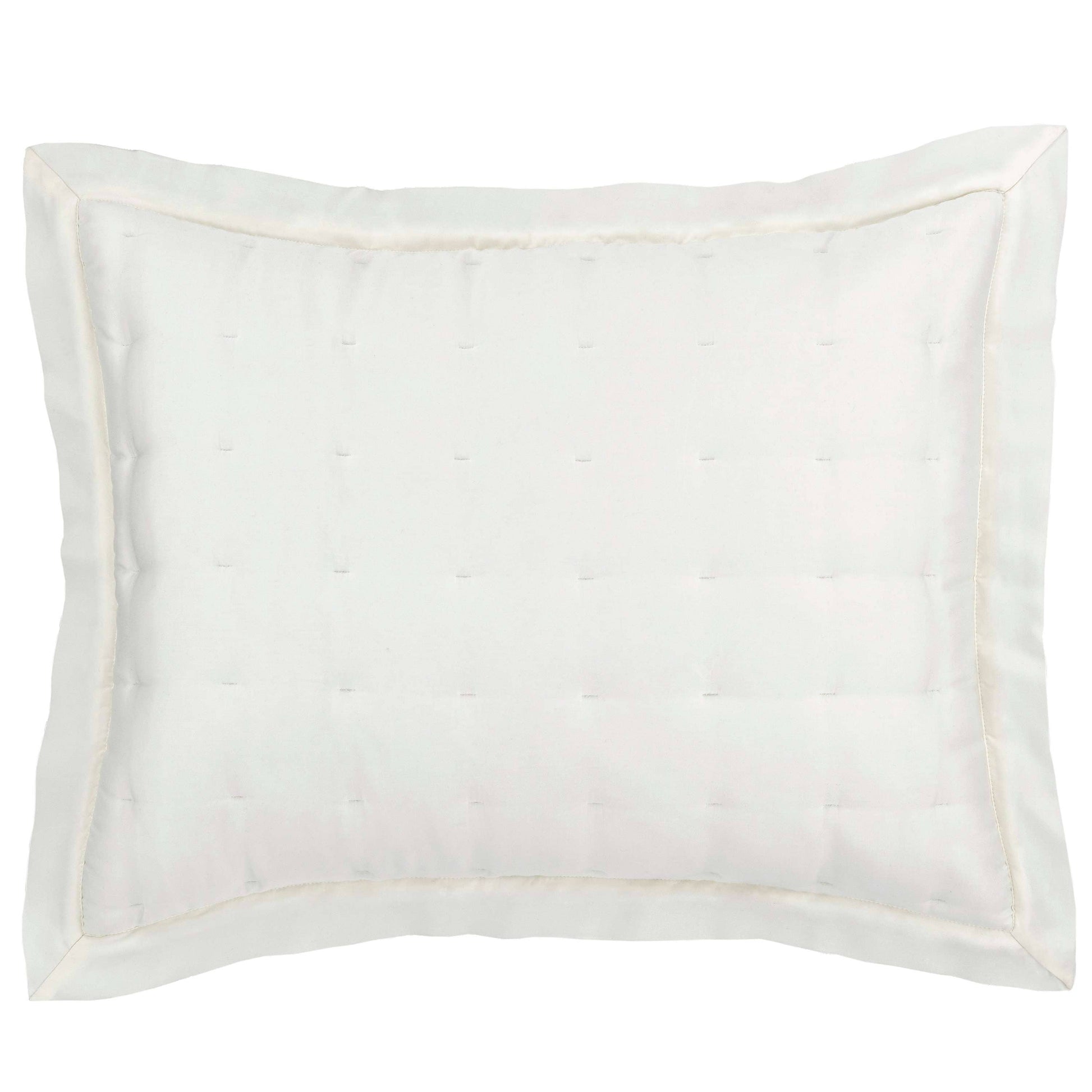 Silken Solid Ivory Puff Sham Shams & Pillowcases