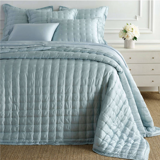 Silken Solid Robin's Egg Blue Puff