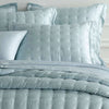 Silken Solid Robin's Egg Blue Puff Sham