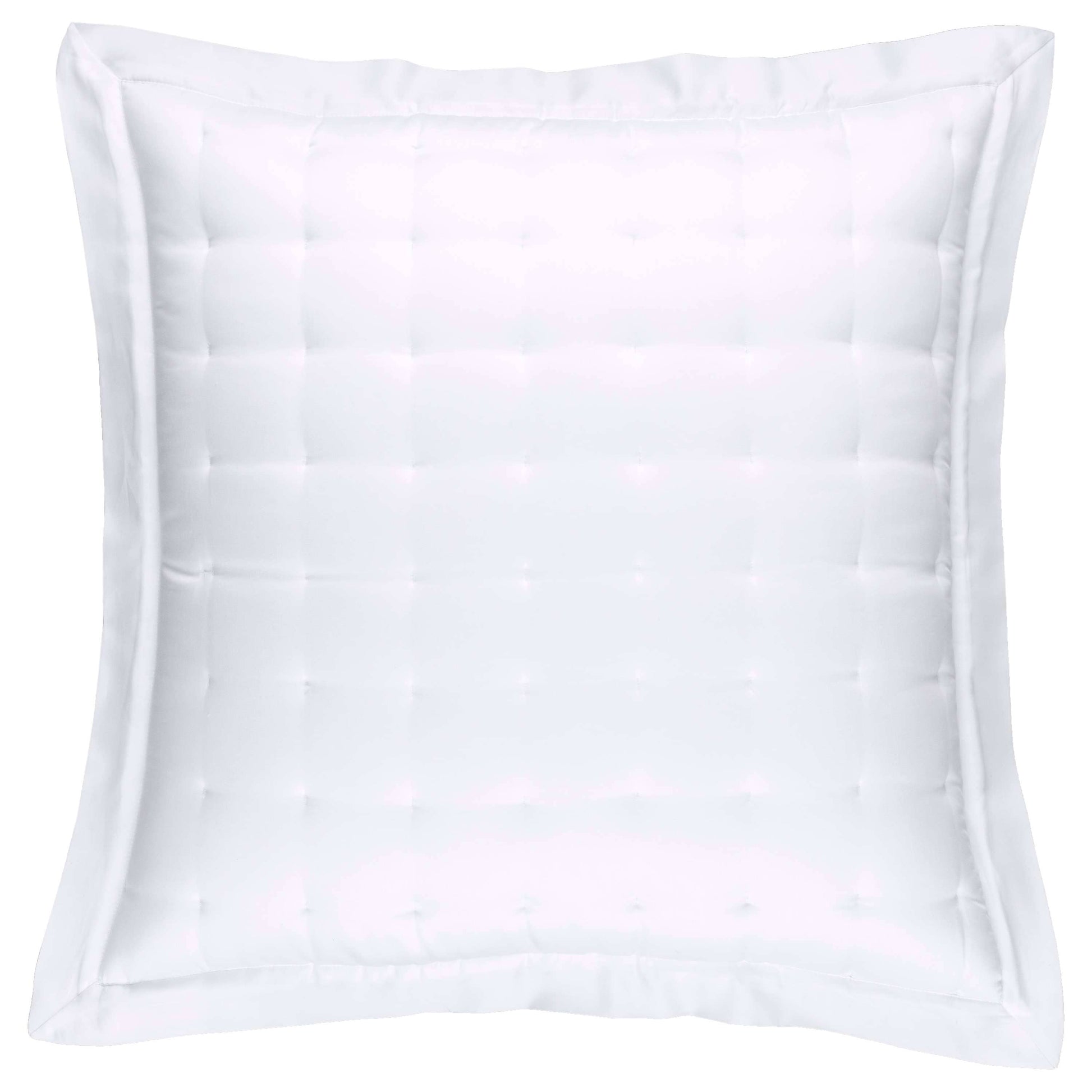 Silken Solid White Puff Sham Shams & Pillowcases