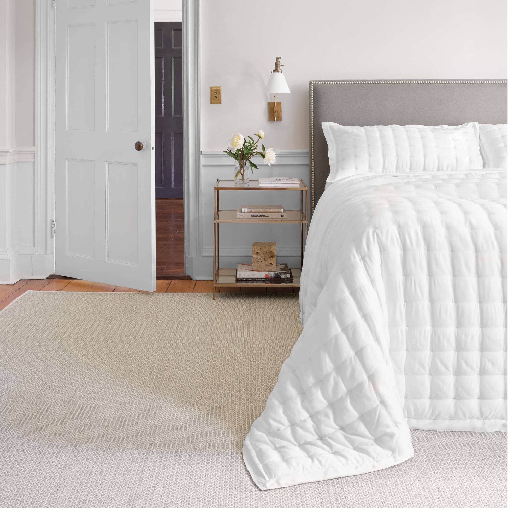 Silken Solid White Puff Sham Shams & Pillowcases