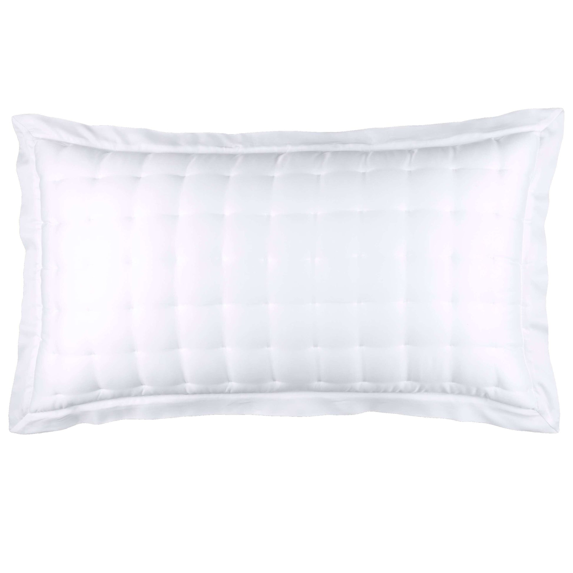 Silken Solid White Puff Sham Shams & Pillowcases