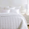 Silken Solid White Sham Shams & Pillowcases