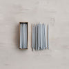 Silver Unscented Thin tapers- set of 24 Candles & Home Fragrance