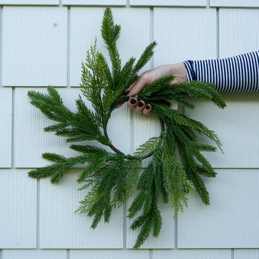 Spruce and Cedar Wreath - 12" Greenery