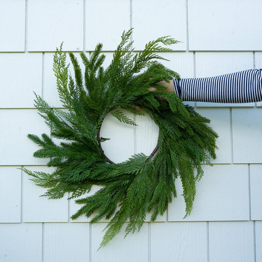 Spruce and Cedar Wreath - 18" Greenery
