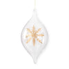 Teardrop Etched Glass Ornament- 7.75" Objects & Accents