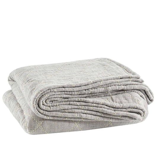 Tilden Natural/Grey Matelasse Coverlet Comforters, Quilts & Coverlets