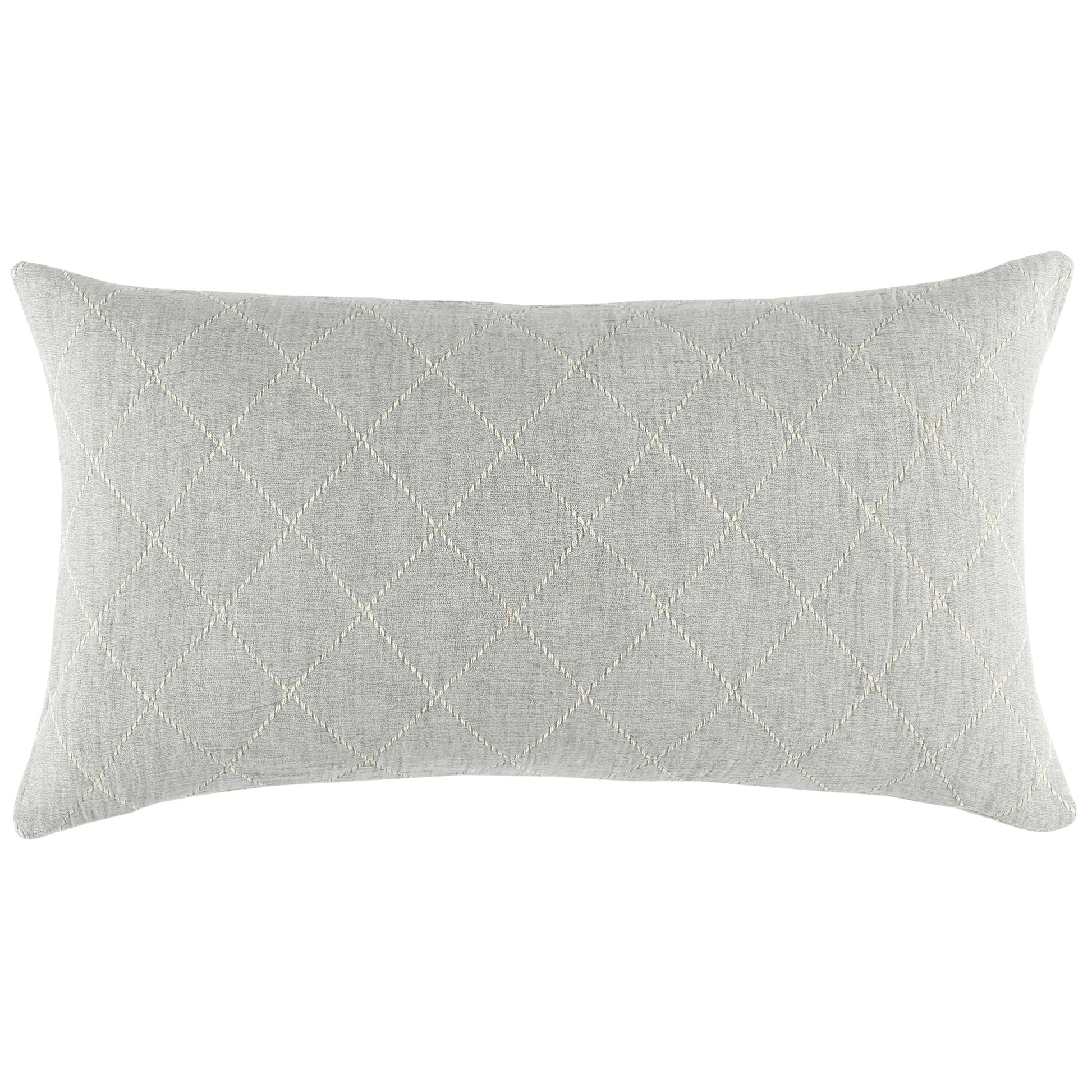 Tilden Natural/Grey Matelasse Sham Shams & Pillowcases