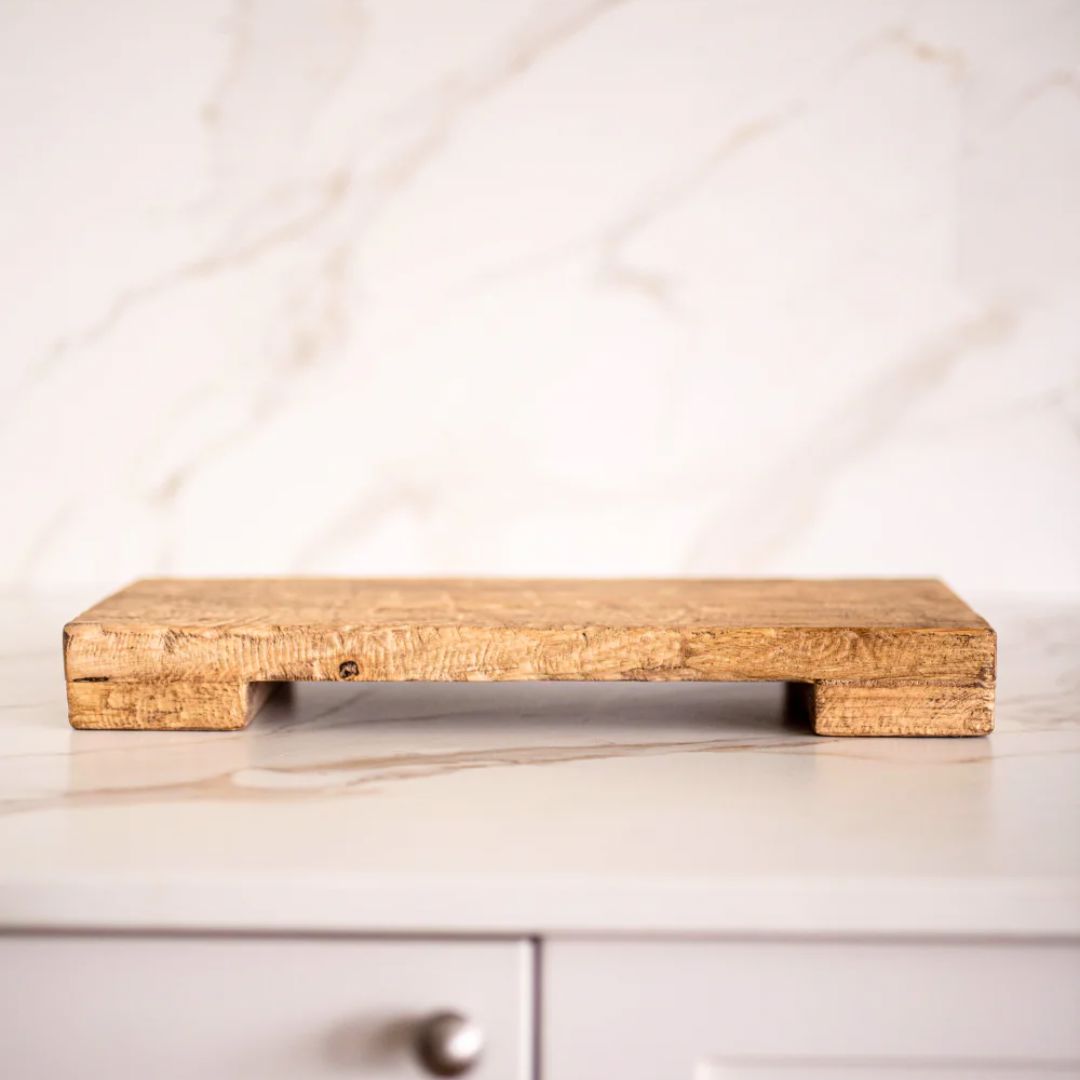 Trivet Riser Reclaimed Elm Wood Natural Objects & Accents