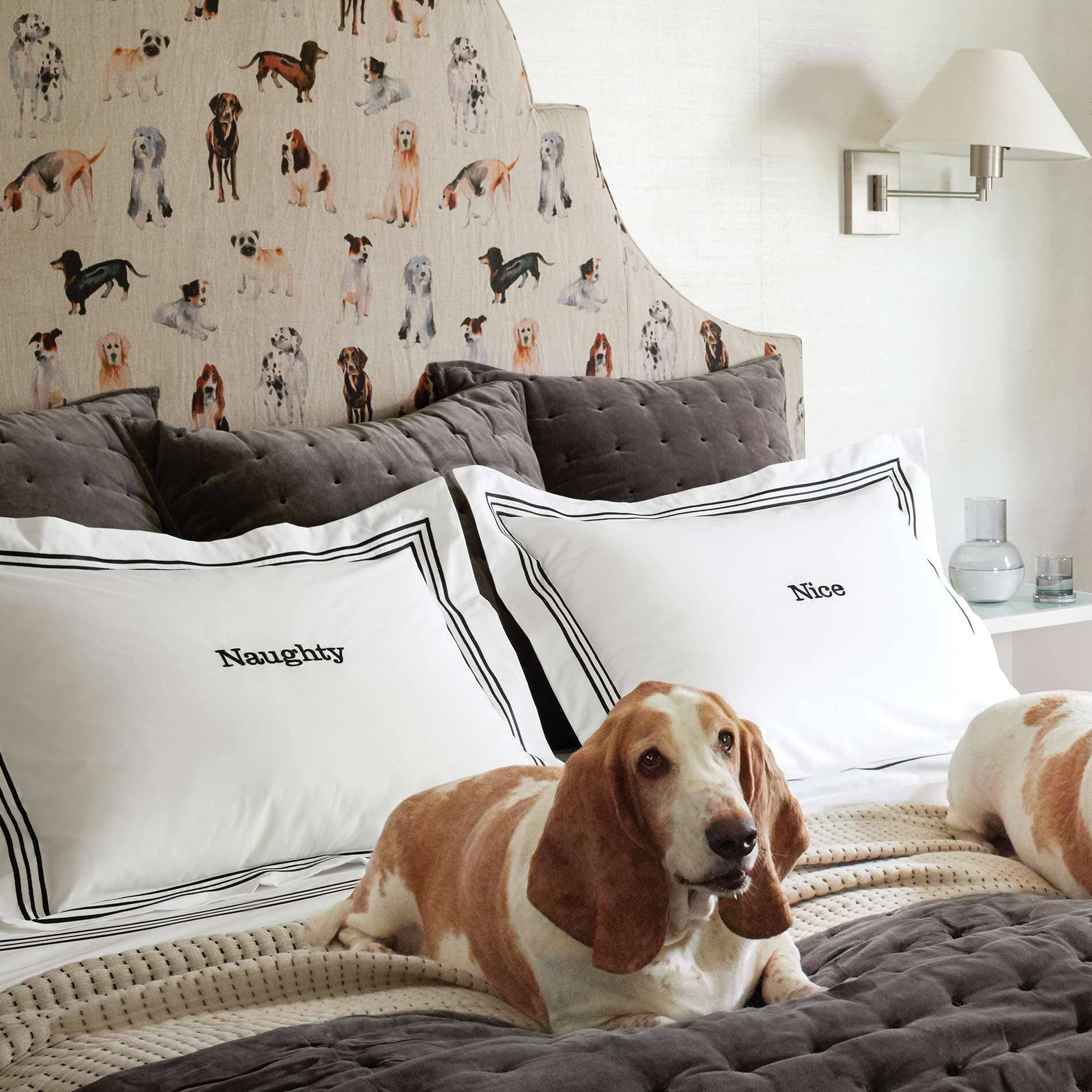 Vienna Velvet Shale Quilted Sham Shams & Pillowcases