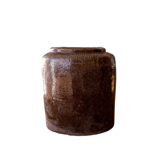 Vintage Found Brown Pot Objects & Accents