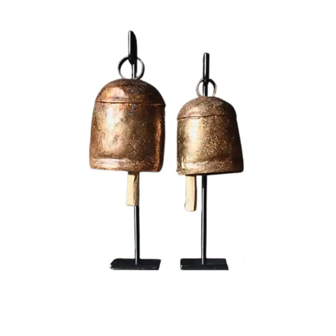 Vintage Iron Bell Stand Objects & Accents