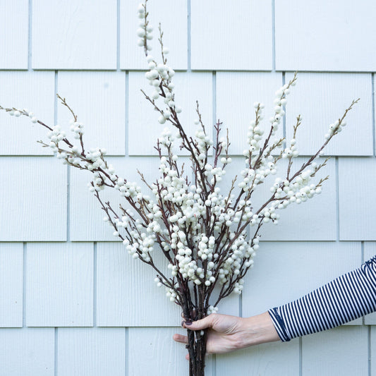 White Berry Branch- 43" Greenery