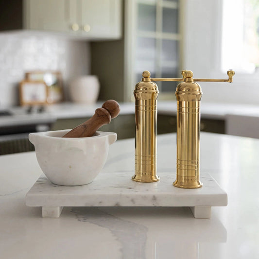 White Marble Trivet Riser Objects & Accents