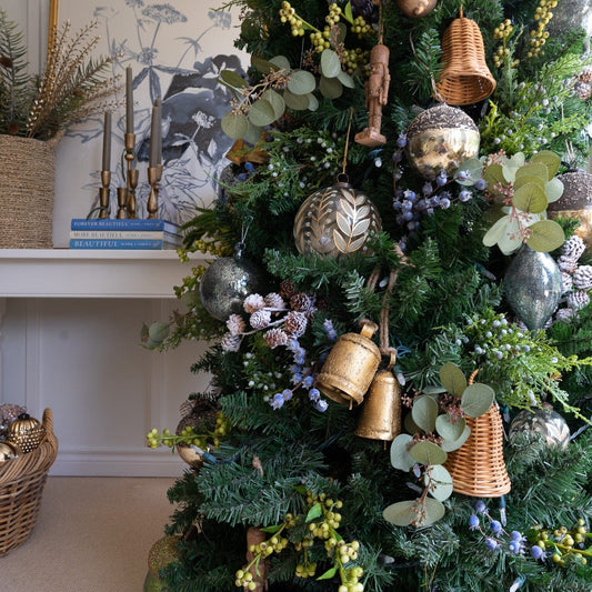 Wicker Bell Ornament Objects & Accents