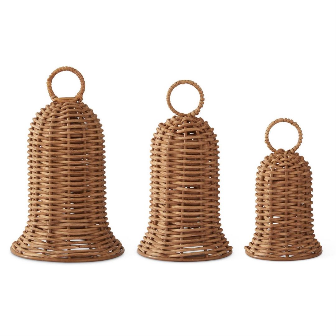 Wicker Bell Ornament Objects & Accents