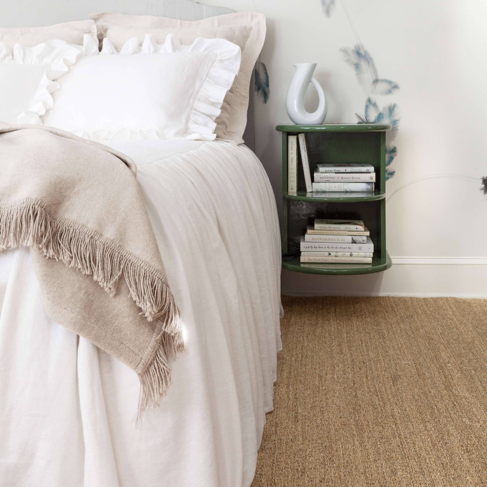 Wilton White Ruffle Sham Pillowcases & Shams