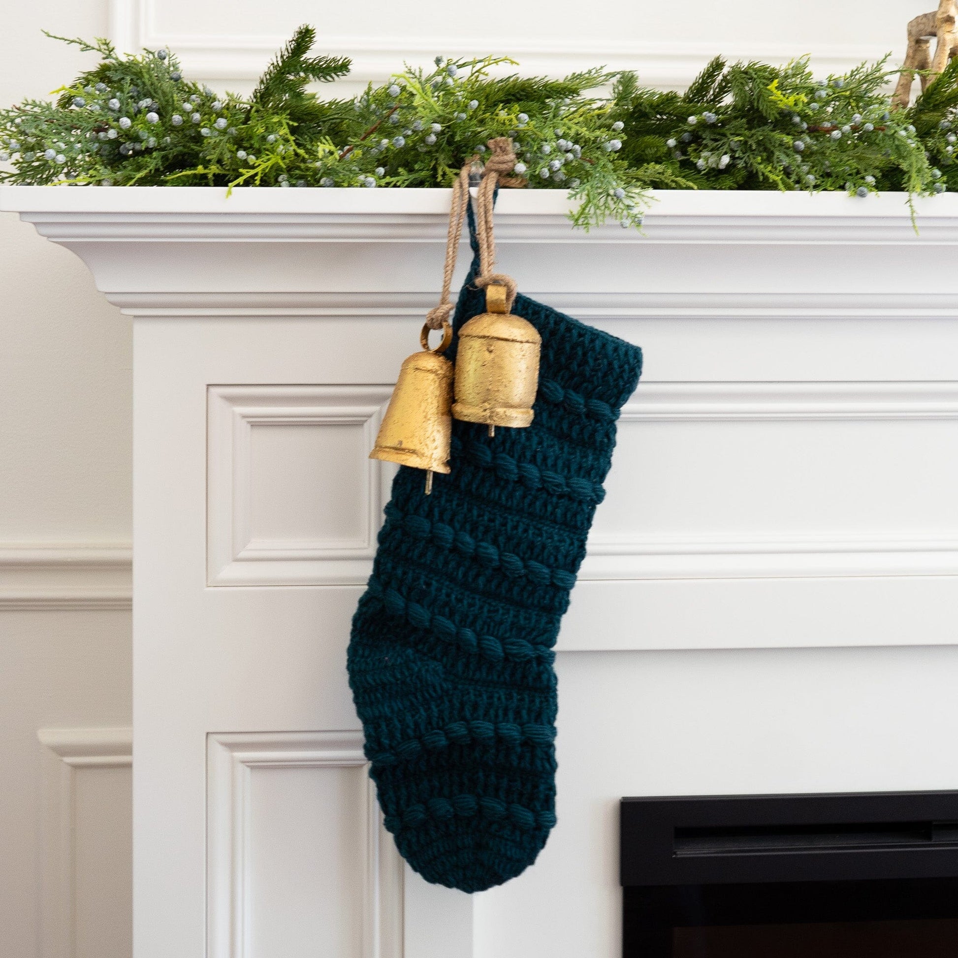 Wool Knit Stocking Objects & Accents Emerald