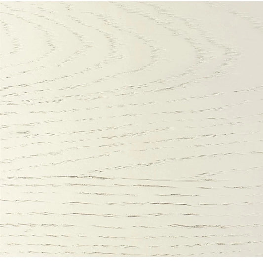 Abigail Bed Frame - Queen white washed wood. Close-up detail view.