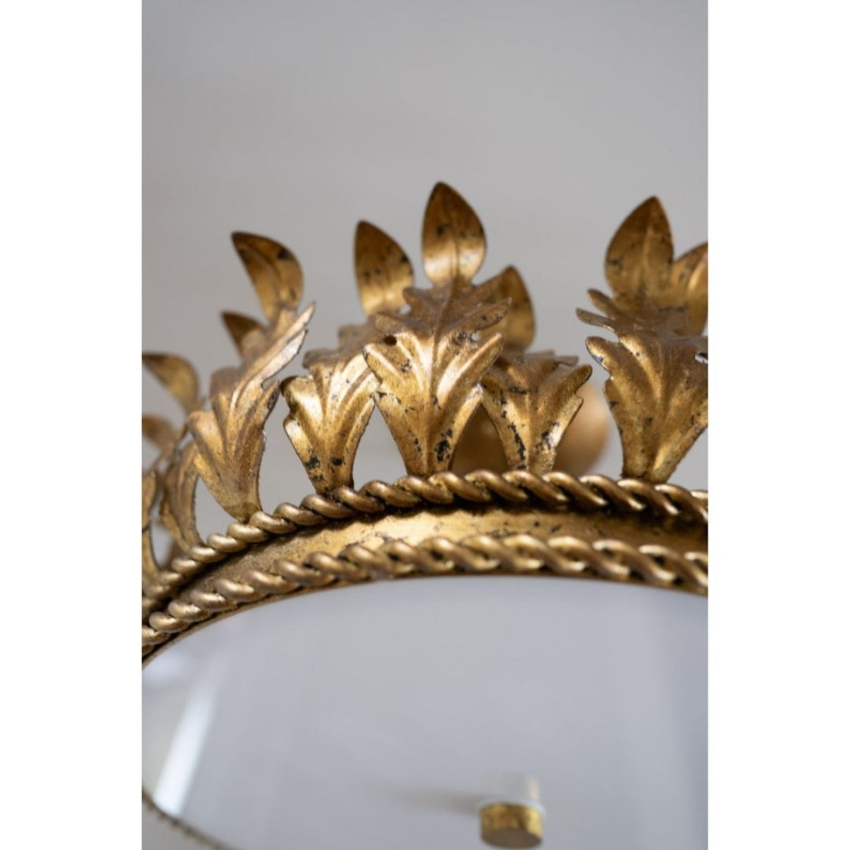 Adonis Semi-Flush Mount rim detail. Close-up detail view.