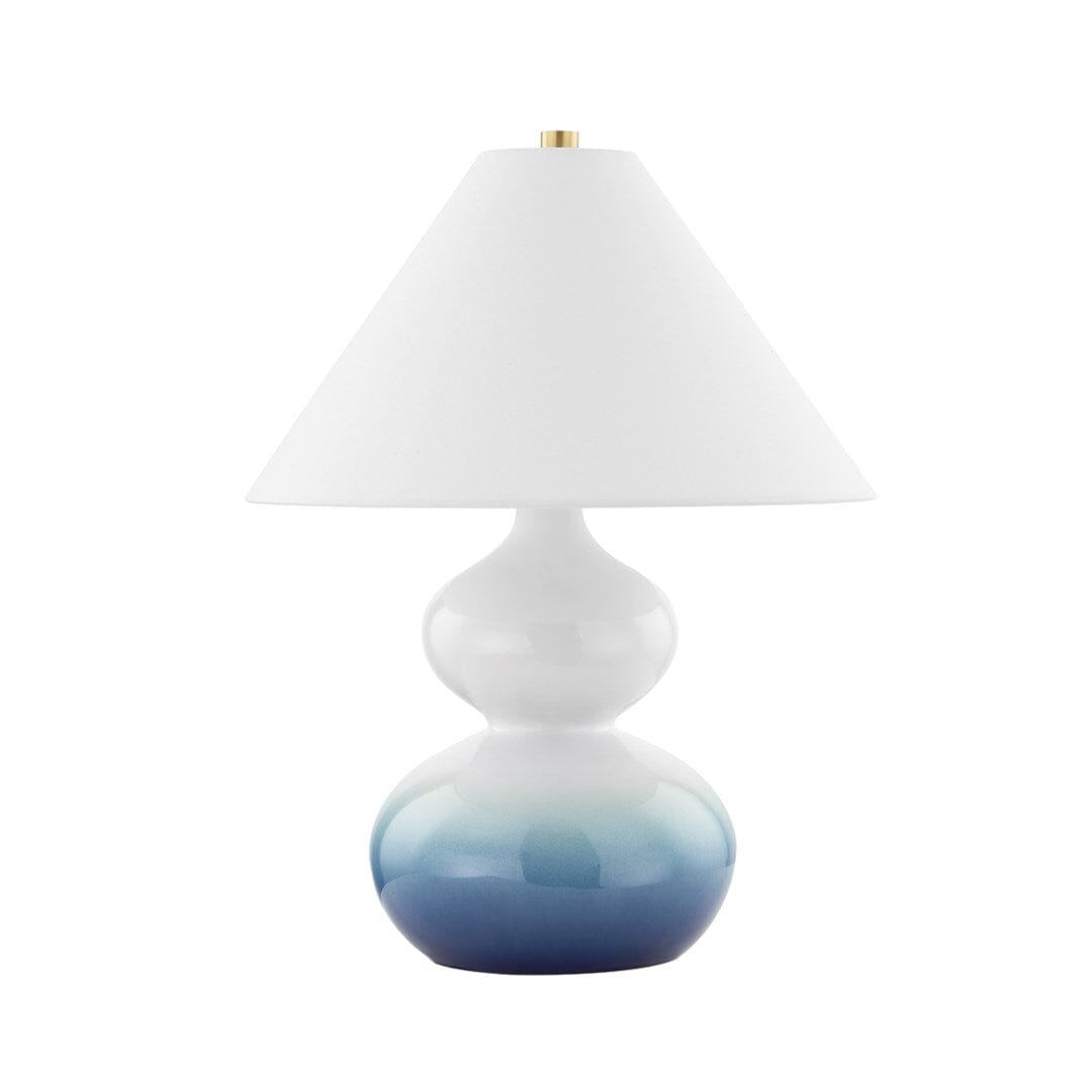 Aimee Table Lamp Table Lamps Aged Brass/Blue Ombre Ceramic