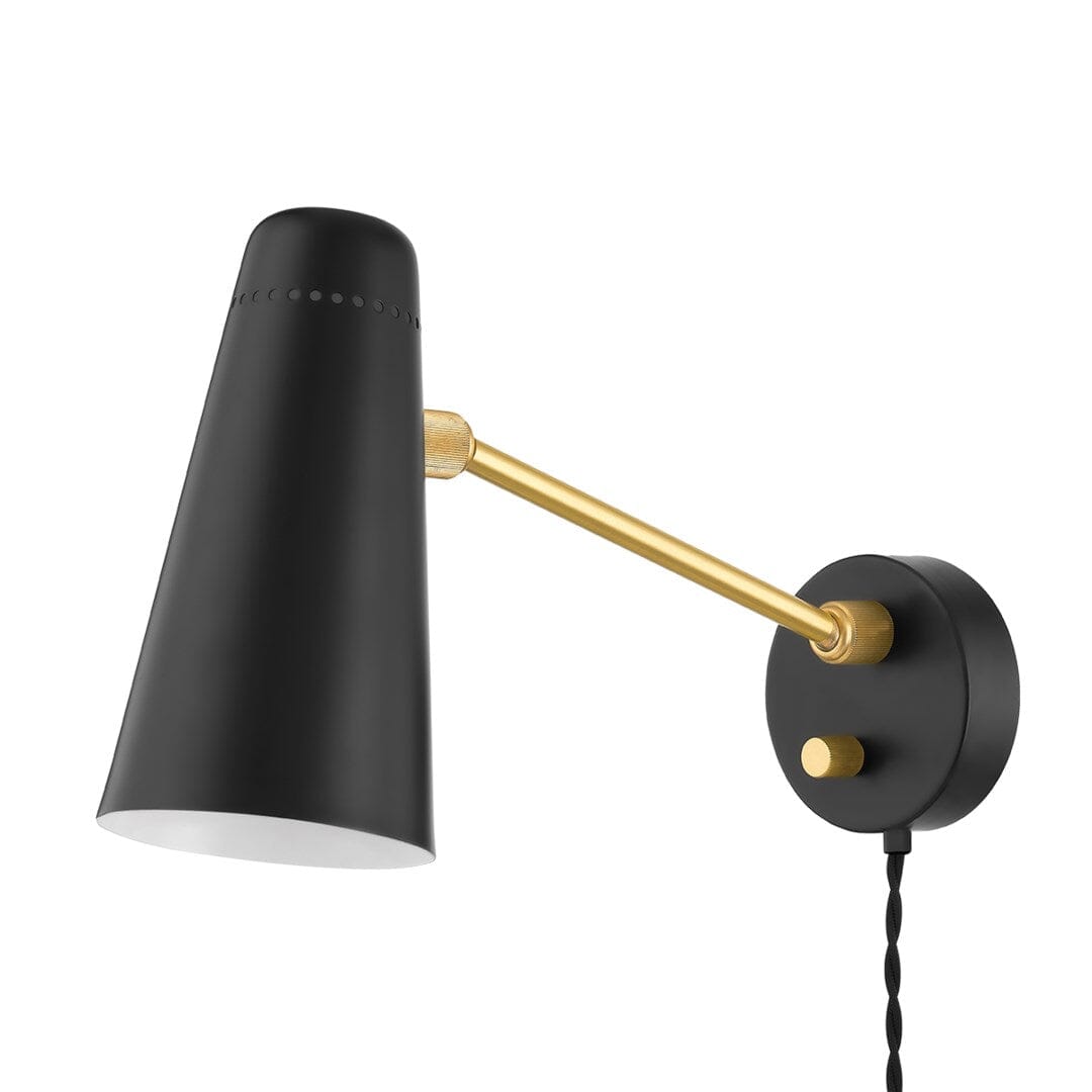 Alex Plug-in Sconce Sconces Aged Brass/Soft Black
