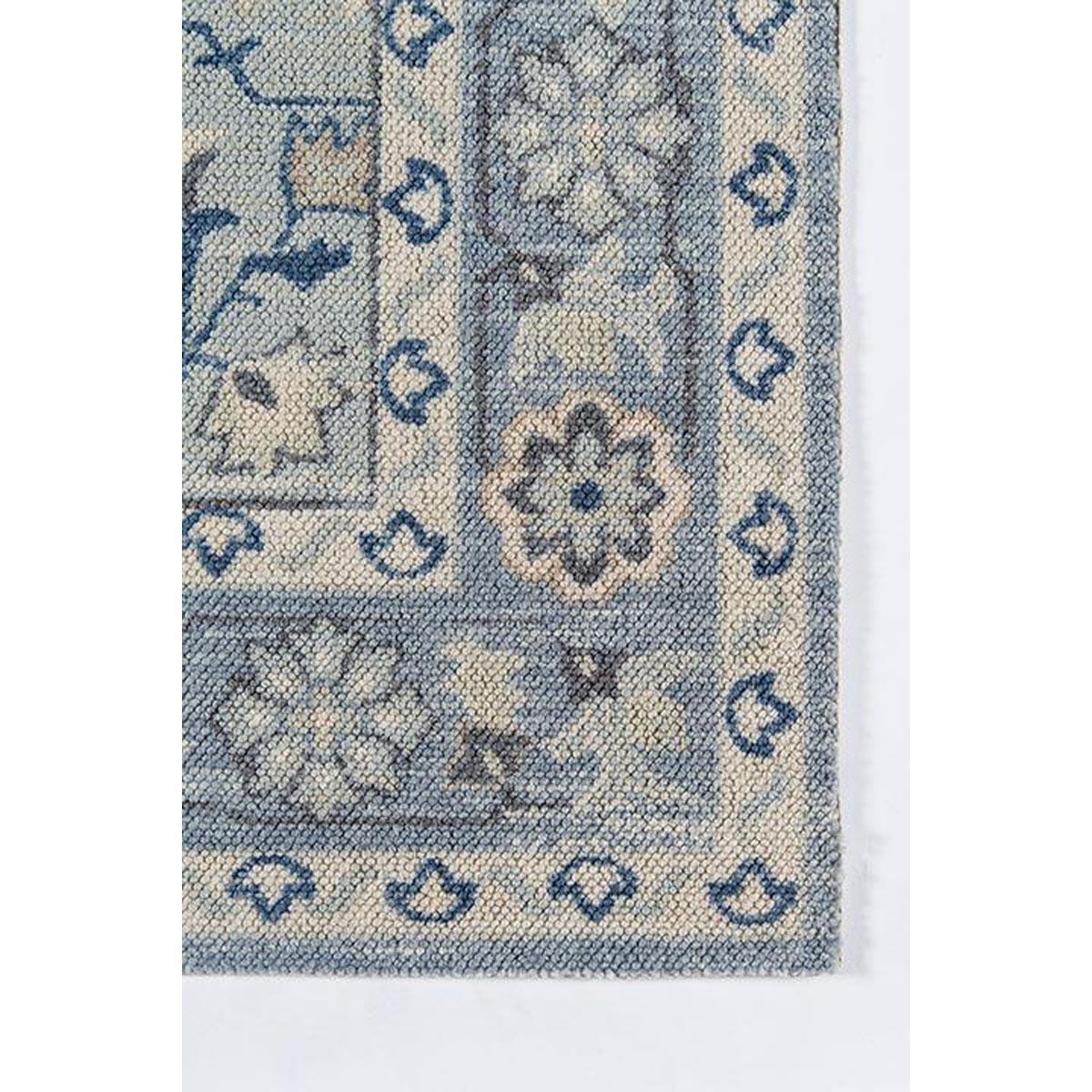 Amherst Rug corner detail. Close-up detail view.