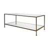 Anna Coffee Table Bronze | Clear Glass. Left angle view.
