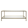 Anna Coffee Table Bronze | Clear Glass. Front view.