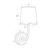 Ariel Sconce with dimensions. Dimension view.