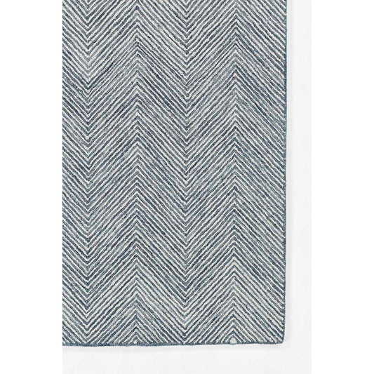 Astor Rug - Denim corner detail. Detail view.