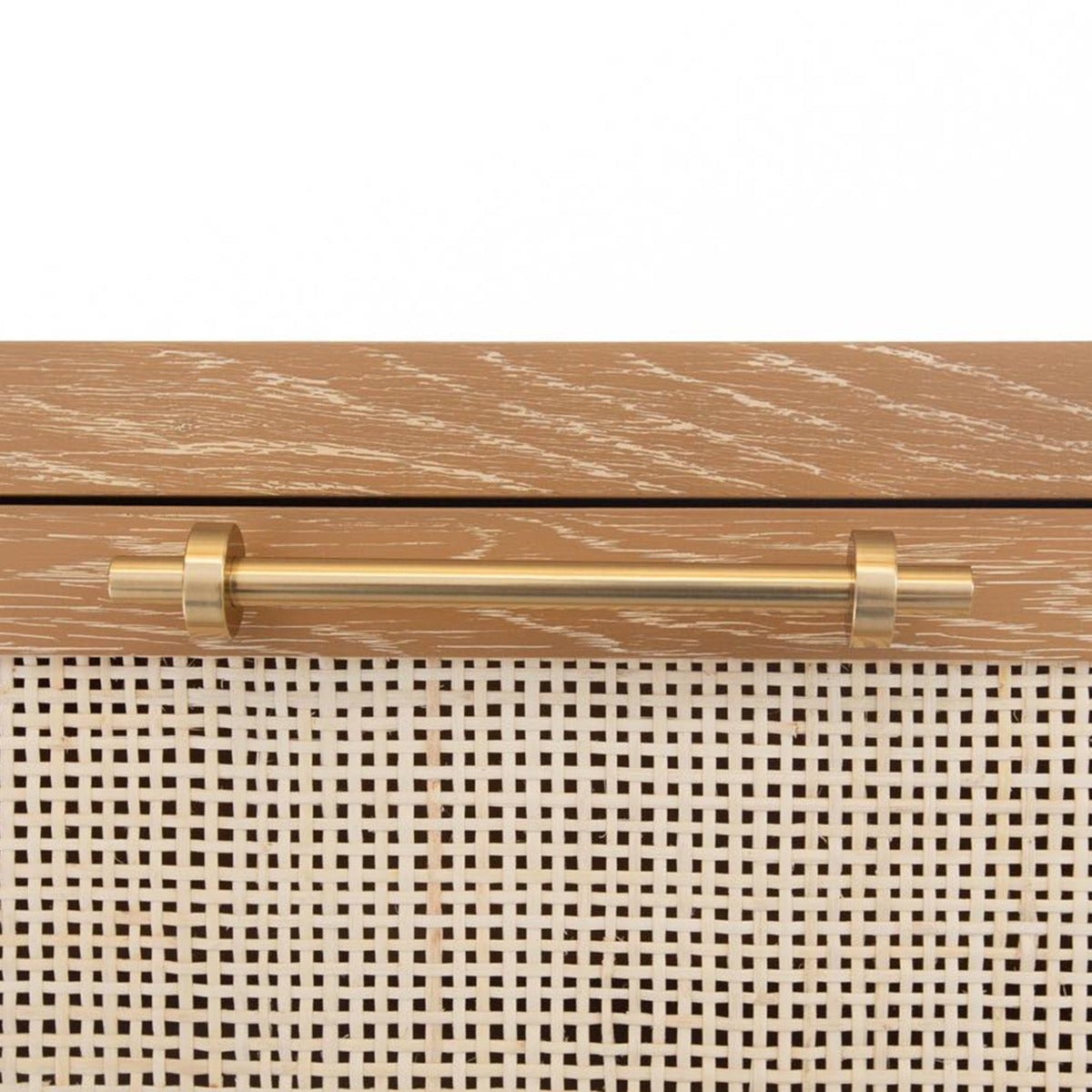 Astrid Chest handle Cerused Oak. Detail view.