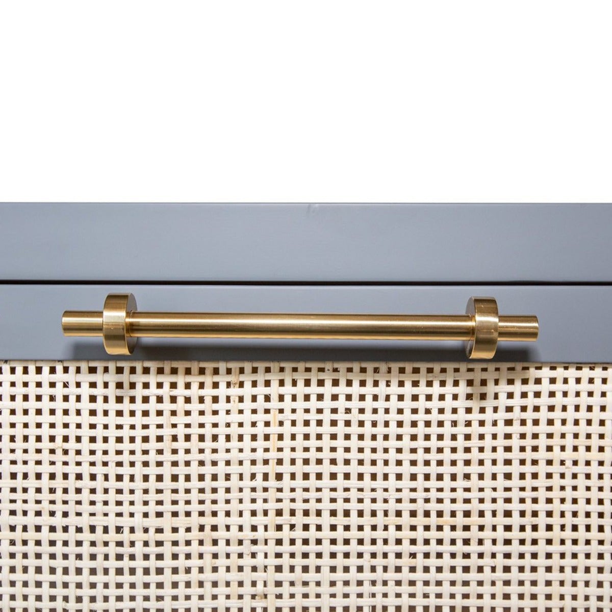 Astrid Chest handle Matte Grey Lacquer. Detail view.