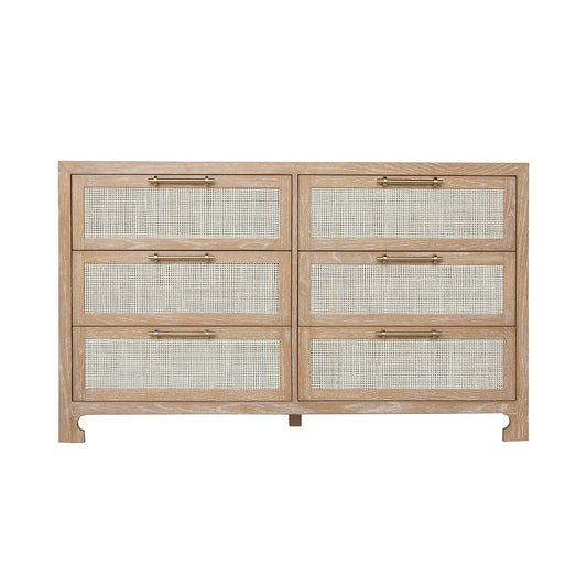 Astrid Chest Cerused Oak. Front view.