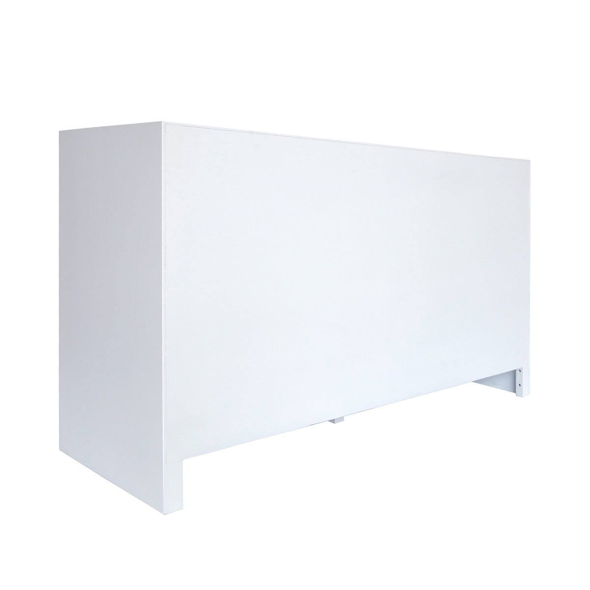 Astrid Chest Matte White Lacquer. Back view.